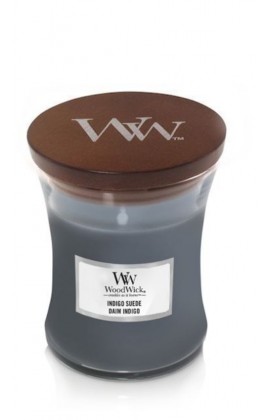 WoodWick Indigo suede kis illatgyertya